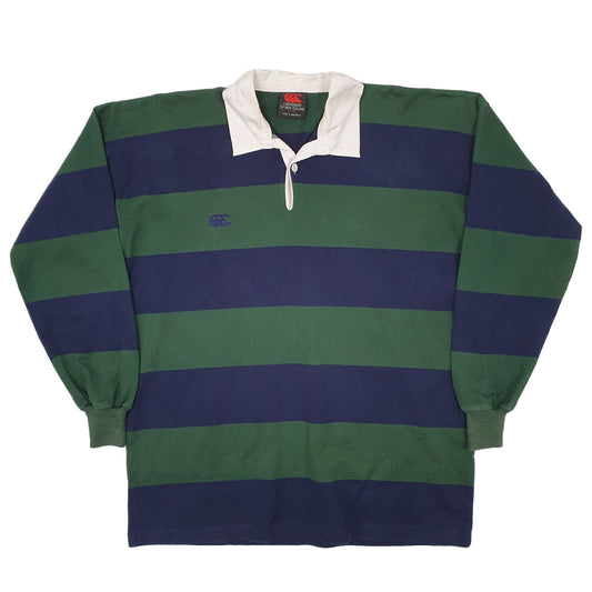 Mens Green Canterbury  Long Sleeve Polo Shirt