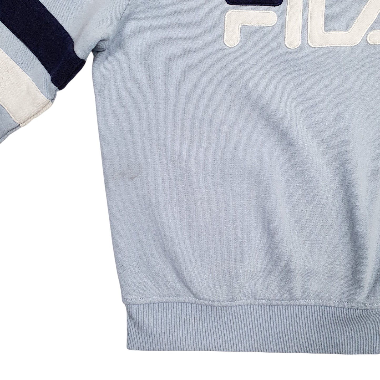 Mens Blue Fila Spellout Crewneck Jumper