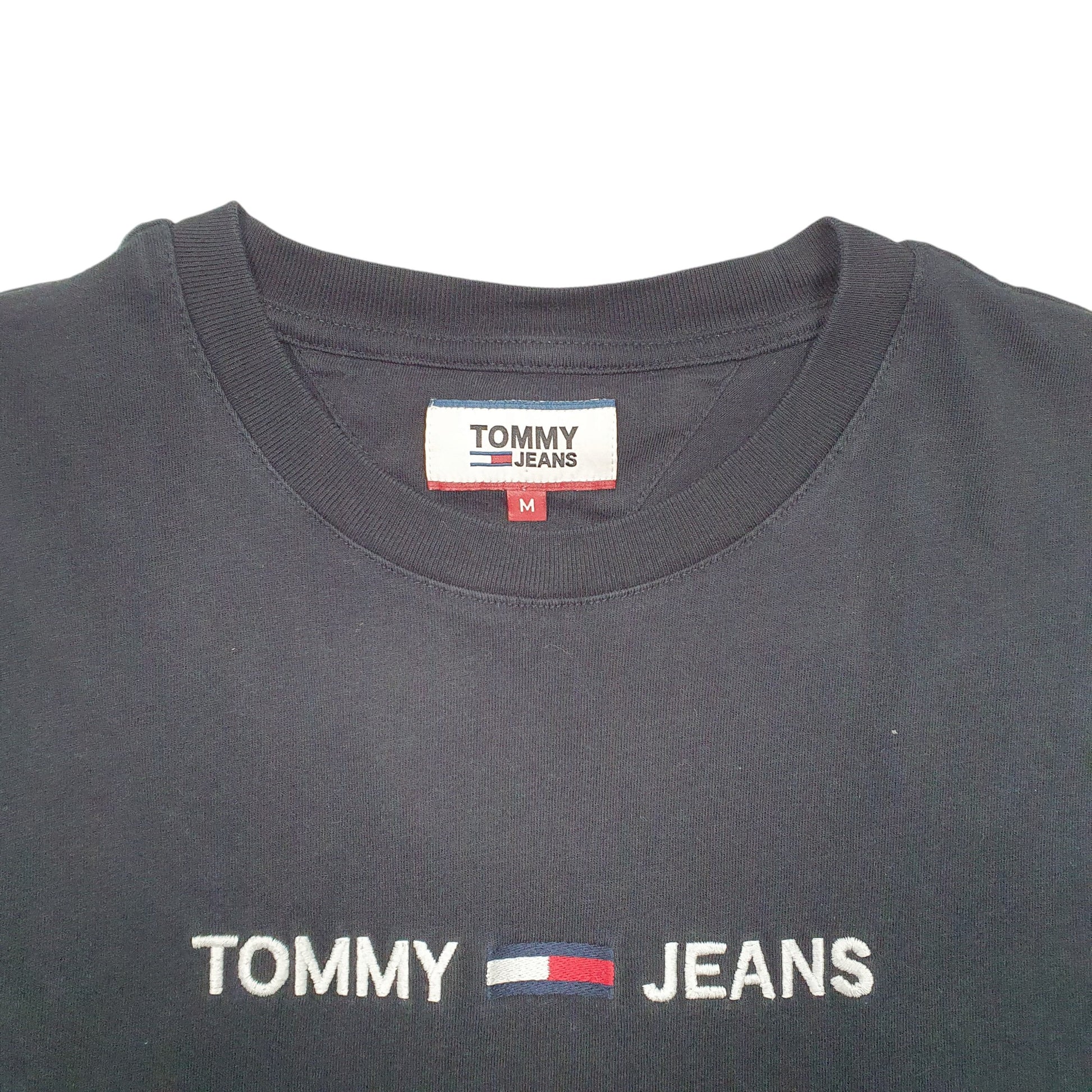 Mens Black Tommy Hilfiger Jeans Spellout Short Sleeve T Shirt