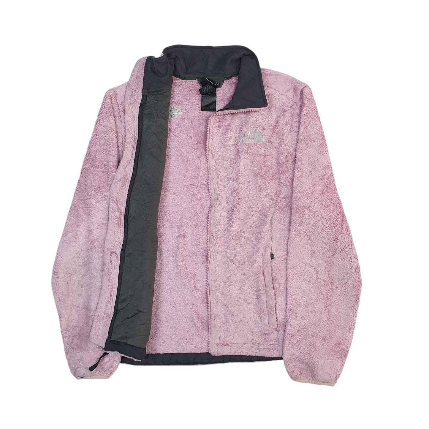Womens Pink The North Face Fluffy Full Zip Jumper