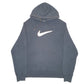 Mens Black Nike Big Swoosh Hoodie Jumper