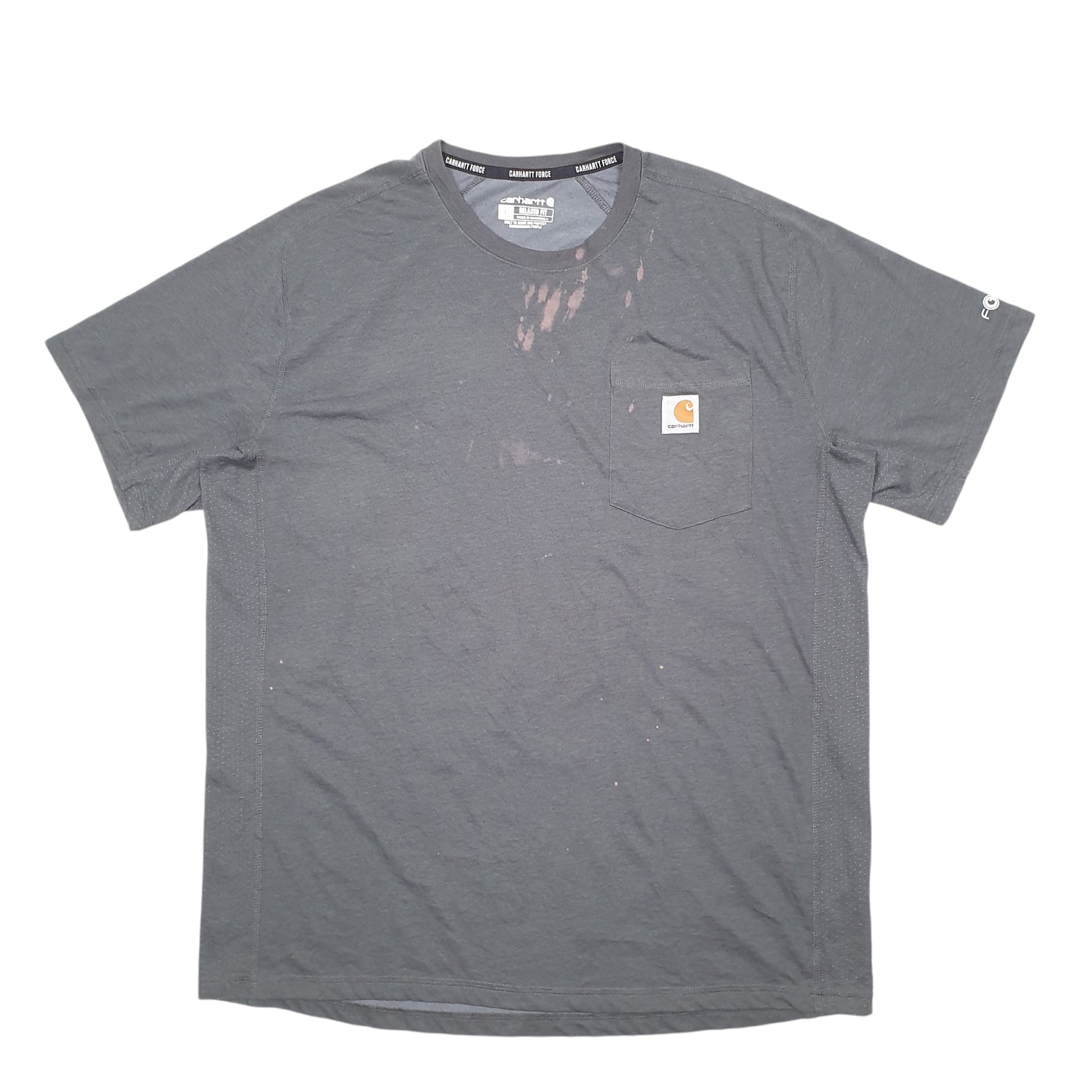 Mens Grey Carhartt Relaxed Short Sleeve T Shirt
