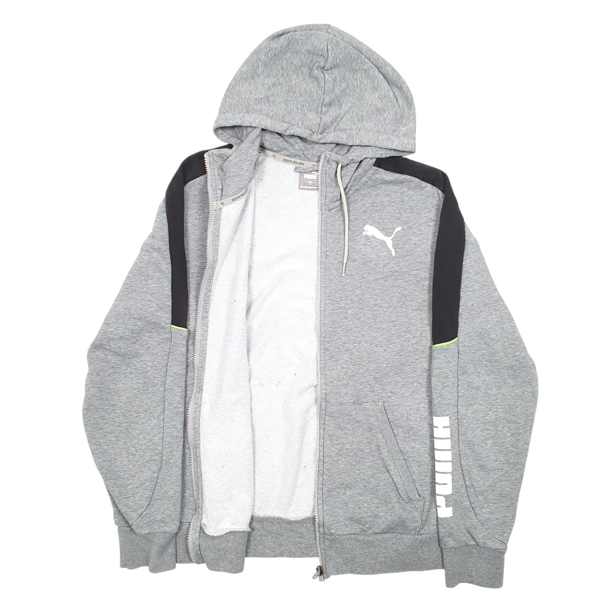 Womens Grey Puma Hoodie Full Zip Jumper