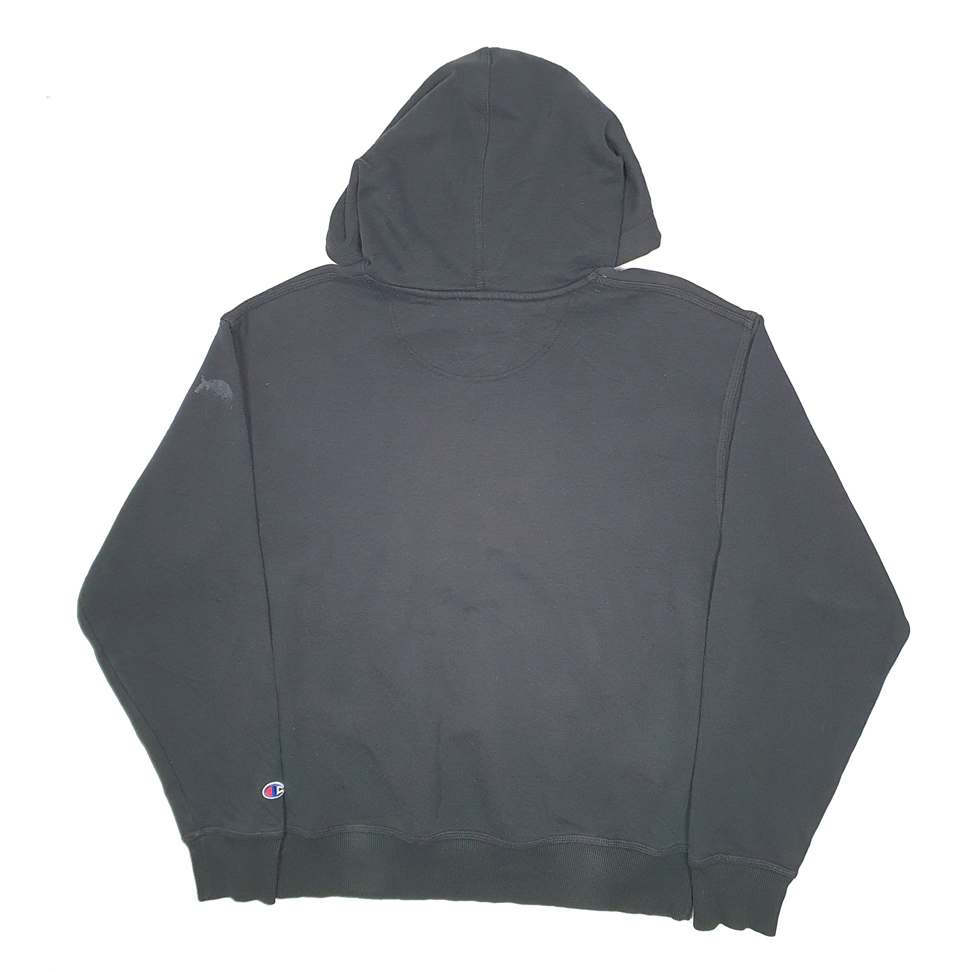 Mens Black Champion Spellout Hoodie Jumper