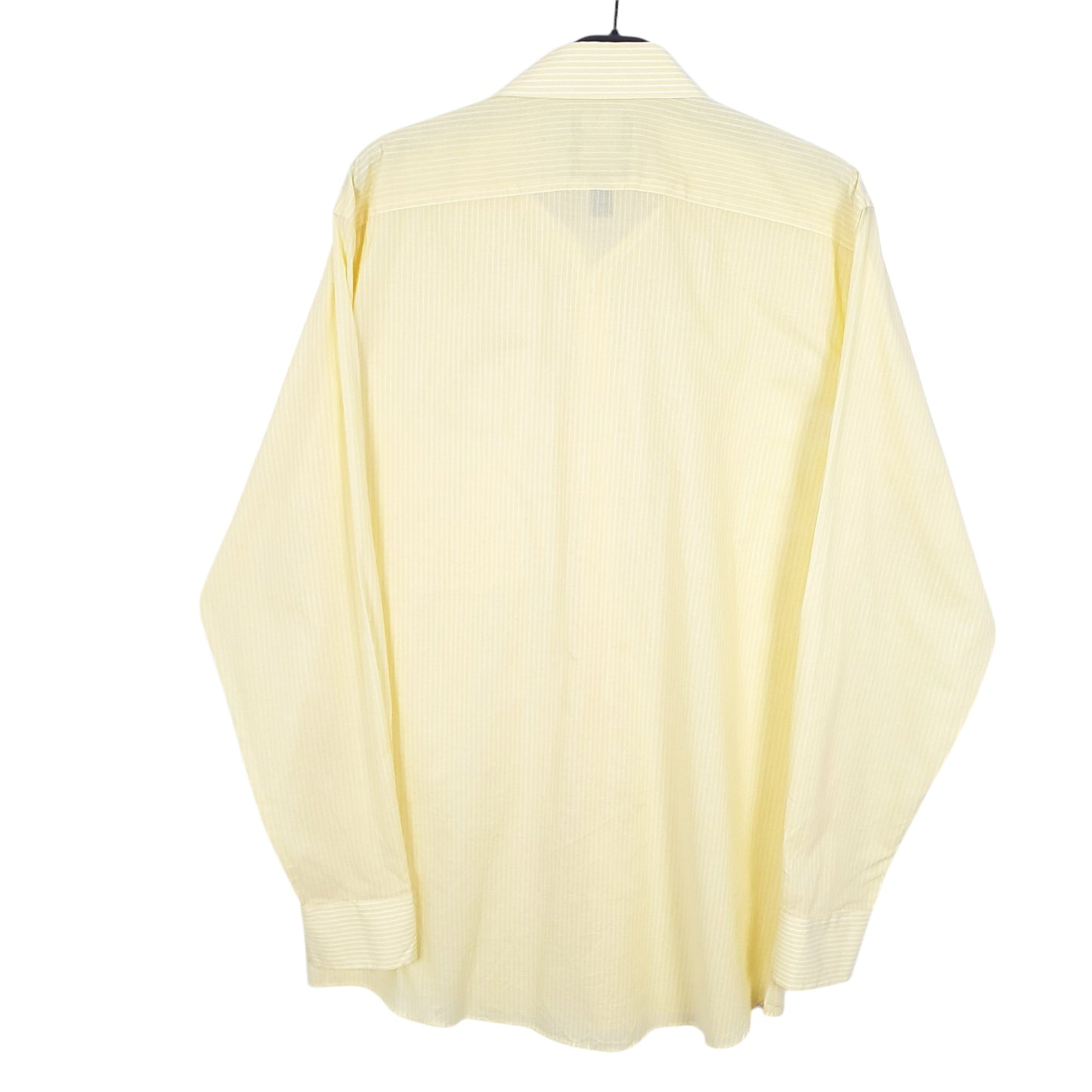 Mens Yellow Stafford Travel Easy Care Broadcloth Fitted Long Sleeve Shirt