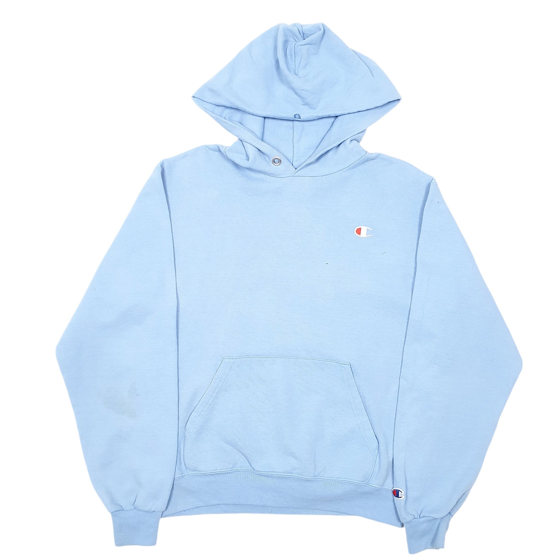 Mens Blue Champion Script Hoodie Jumper
