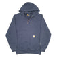 Mens Navy Carhartt Workwear Hoodie Quarter Zip Jumper