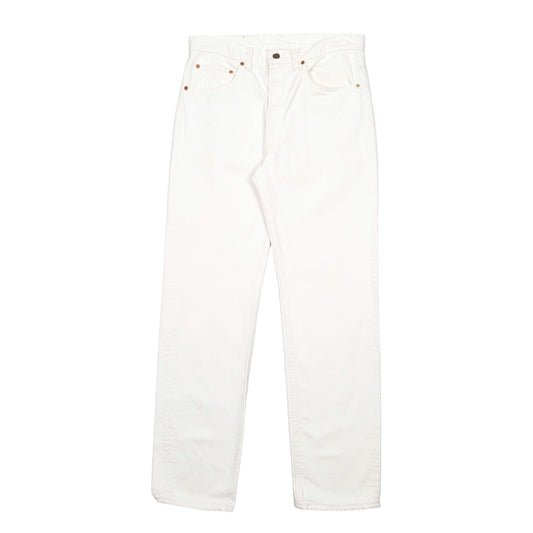 Mens White Levis Vintage Made In USA 90's 2000's 505 JeansW33 L32