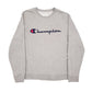 Mens Grey Champion Spellout Crewneck Jumper