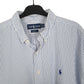 Mens Blue Polo Ralph Lauren Oxford Short Sleeve Shirt