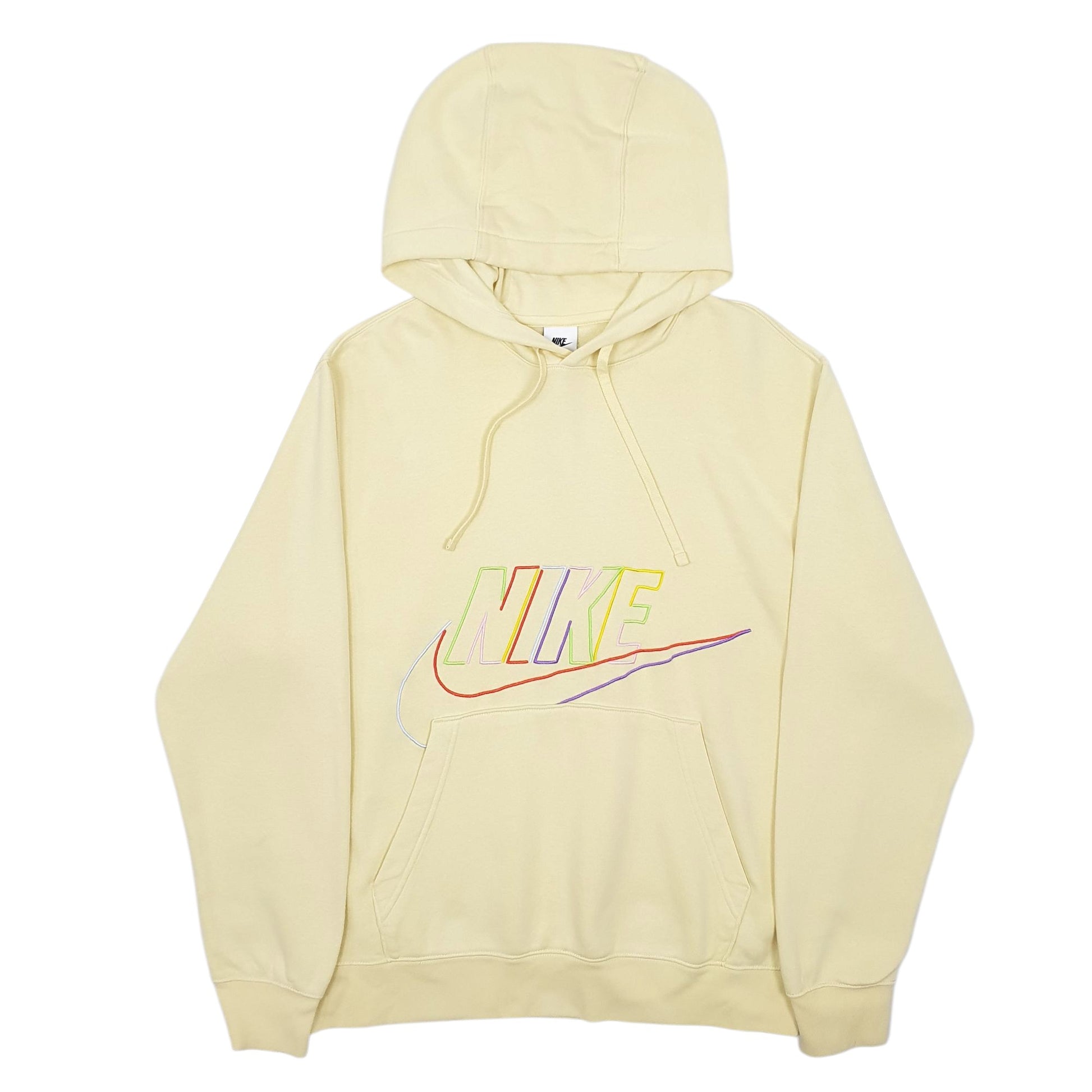 Mens Yellow Nike Spellout Hoodie Jumper