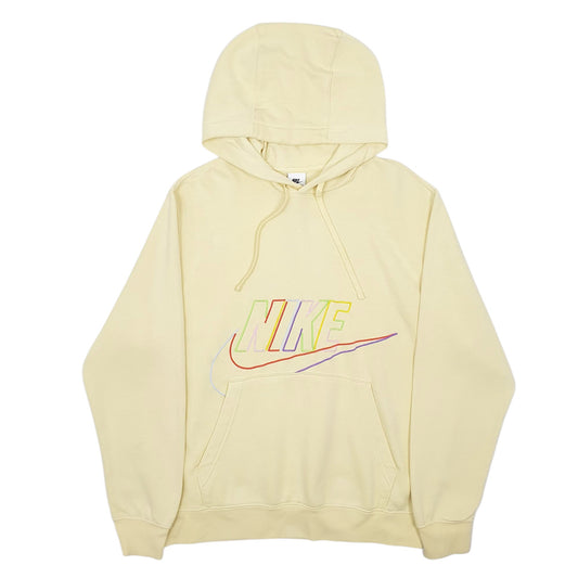 Mens Yellow Nike Spellout Hoodie Jumper