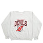 Mens Grey Fruit Of The Loom New Jersey Devils NHL Hockey Made In USA Crewneck Jumper