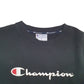 Mens Black Champion Spellout Crewneck Jumper