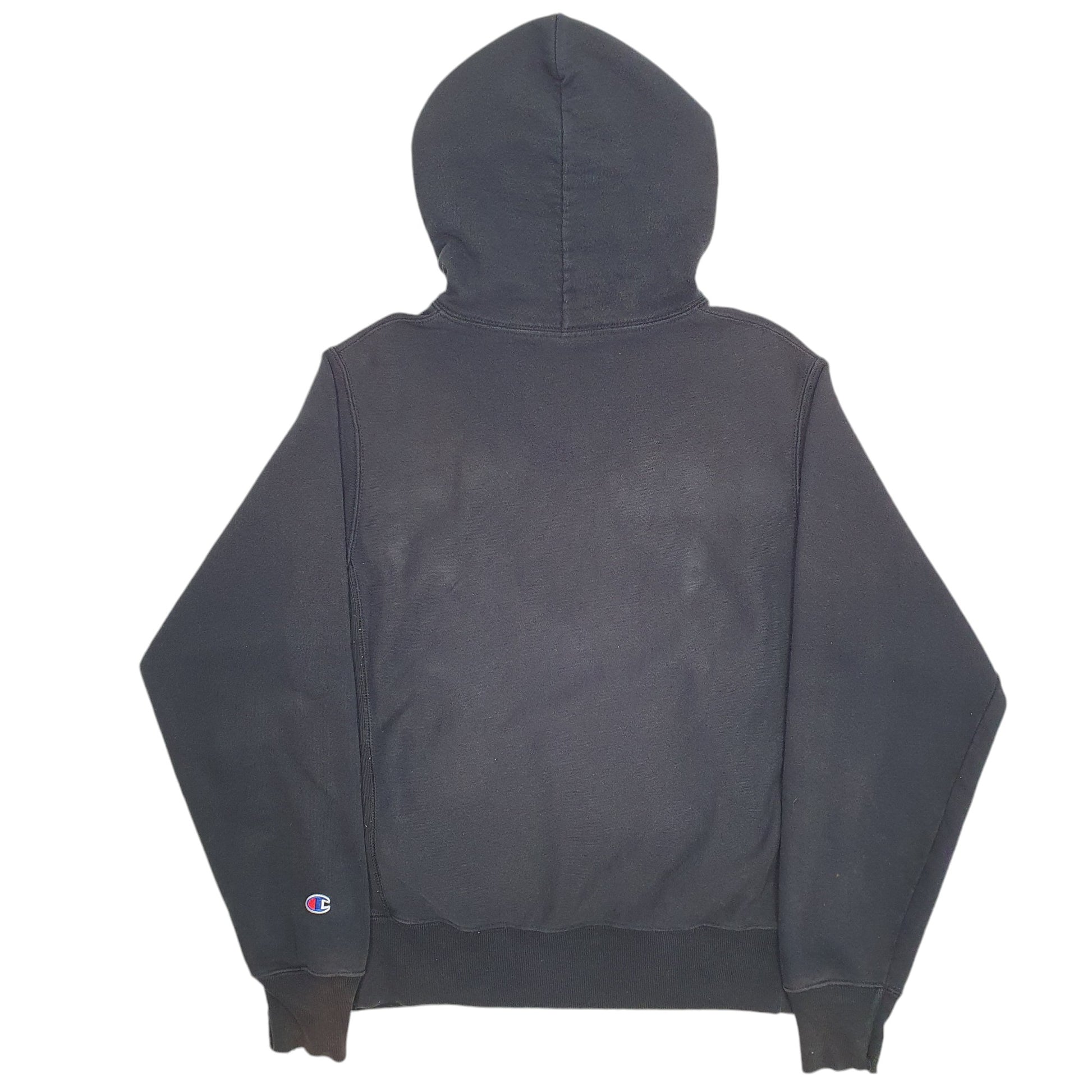 Mens Black Champion Reverse Weave Hoodie Jumper