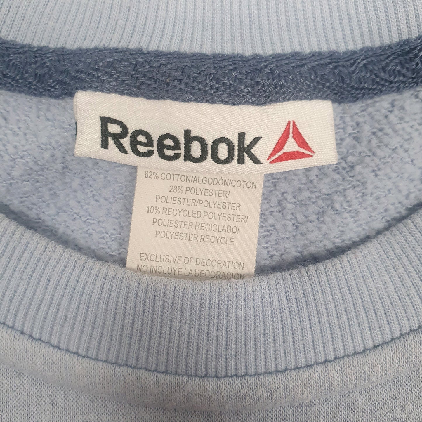 Mens Blue Reebok  Crewneck Jumper