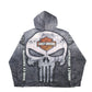 Mens Black Zootop Bear Harley Davidson Motorcycles Skull Hoodie Jumper