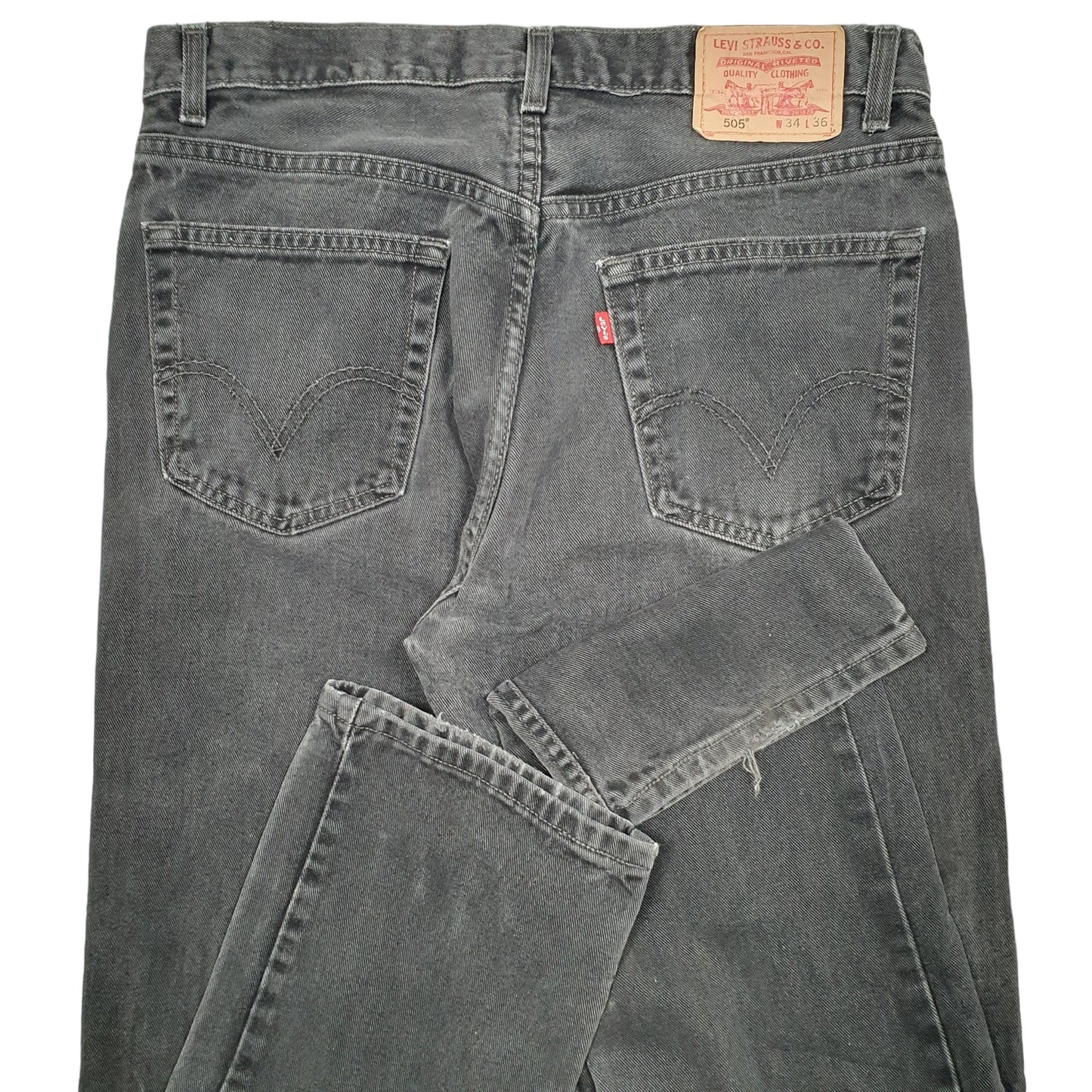 Mens Black Levis  505 JeansW34 L36