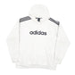 Mens White Adidas Spellout Hoodie Jumper