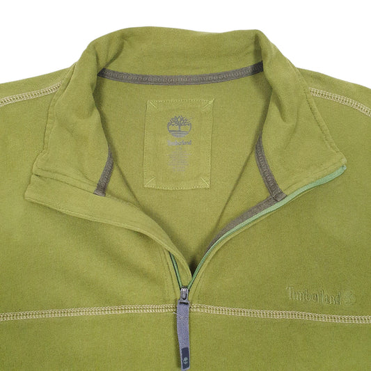 Mens Green Timberland  Quarter Zip Jumper