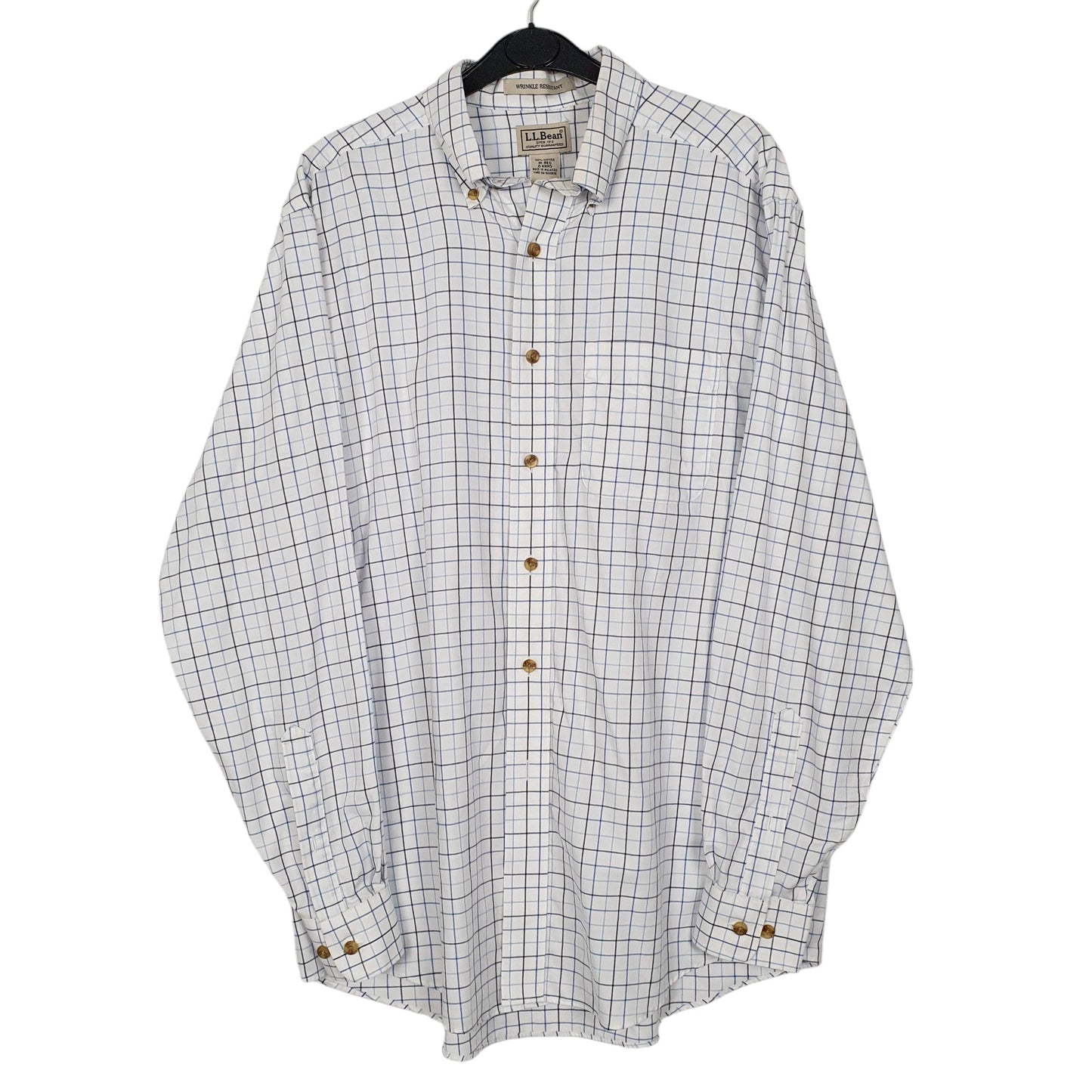 Mens White L.L.Bean  Long Sleeve Shirt