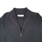 Mens Black Calvin Klein Cable Knit Quarter Zip Jumper