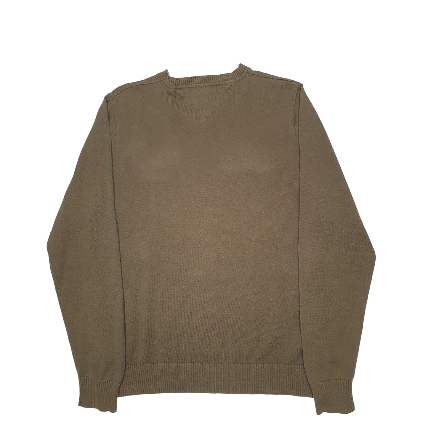 Mens Khaki Tommy Hilfiger Knit Crewneck Jumper