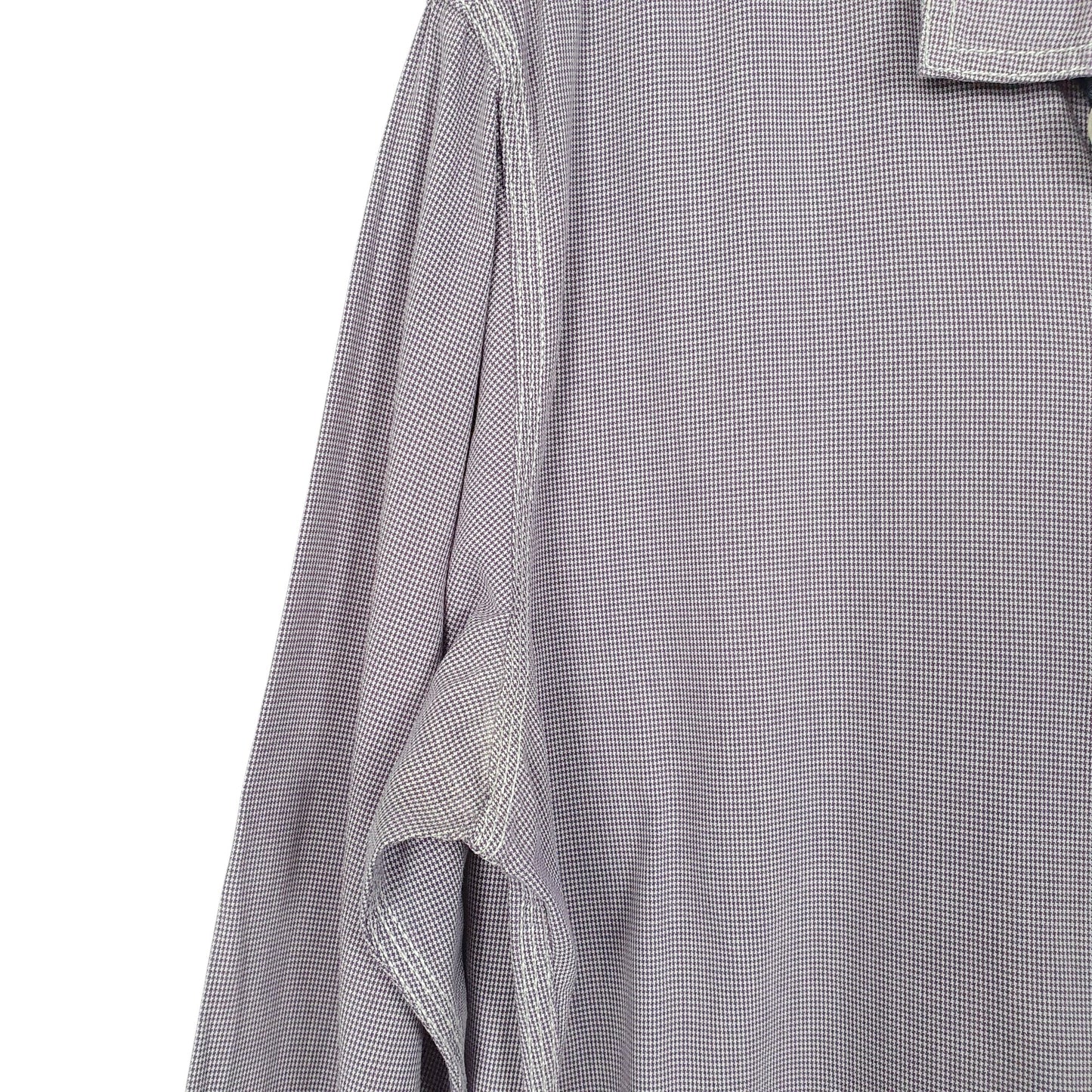 Mens Purple Tommy Hilfiger Houndstooth Long Sleeve Shirt