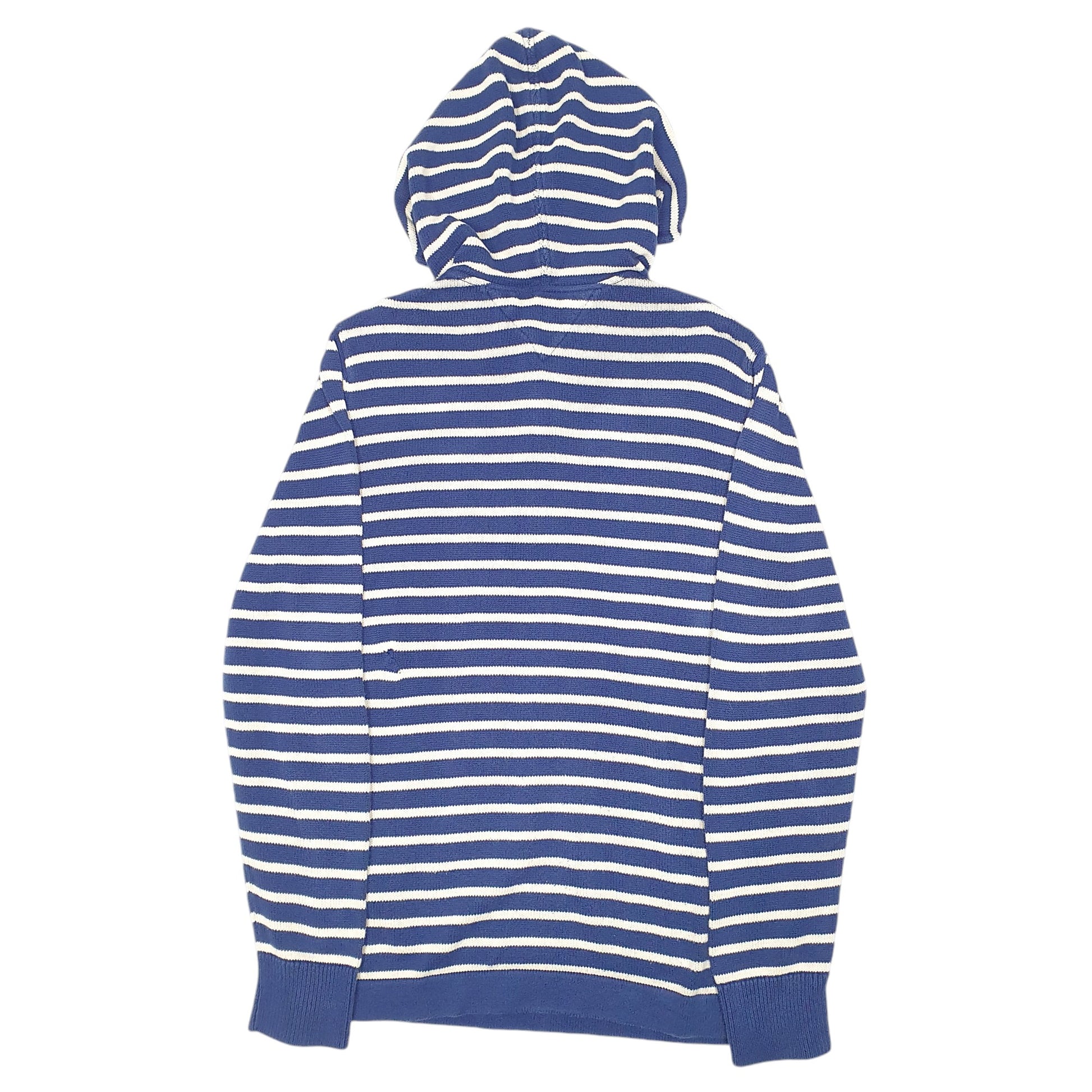 Mens Blue Tommy Hilfiger Knit Striped Hoodie Jumper