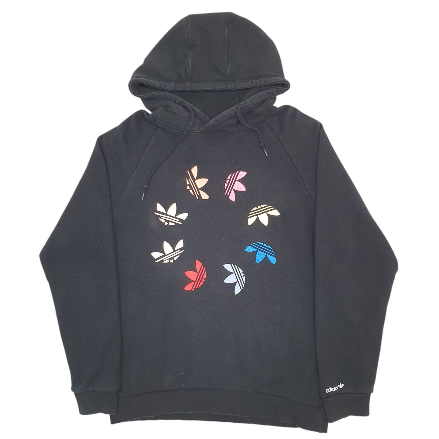 Mens Black Adidas Spellout Hoodie Jumper