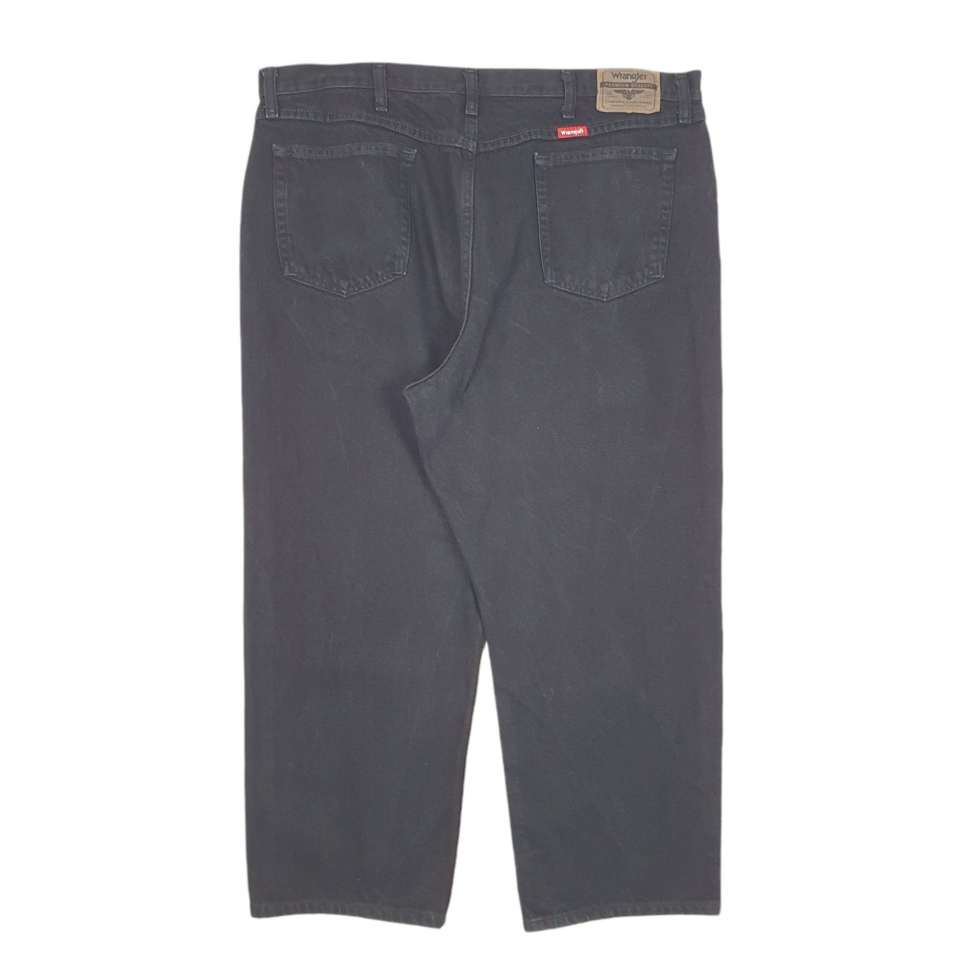 Mens Black Wrangler Relaxed Casual JeansW42 L28