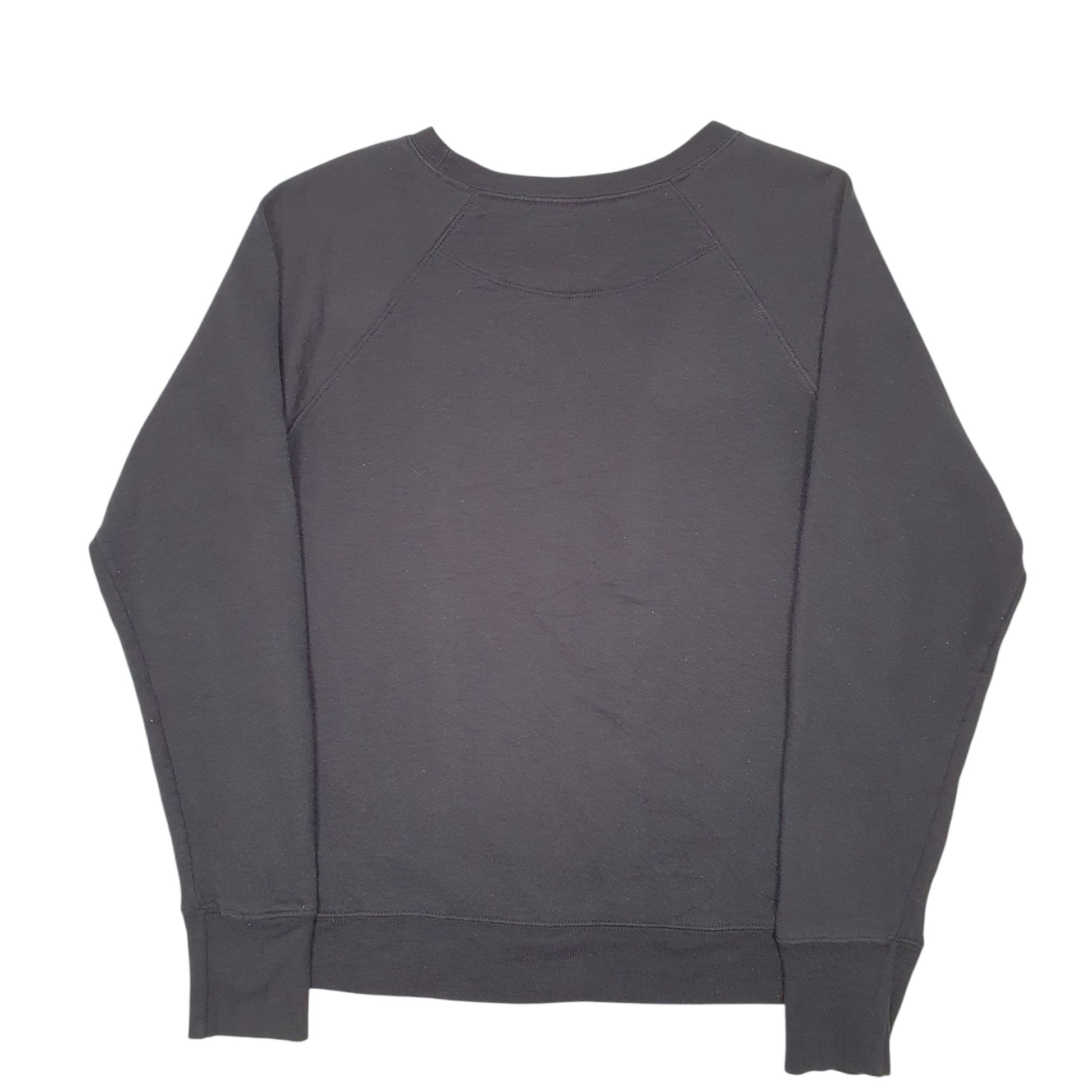 Womens Black Champion Script Raglan Crewneck Jumper