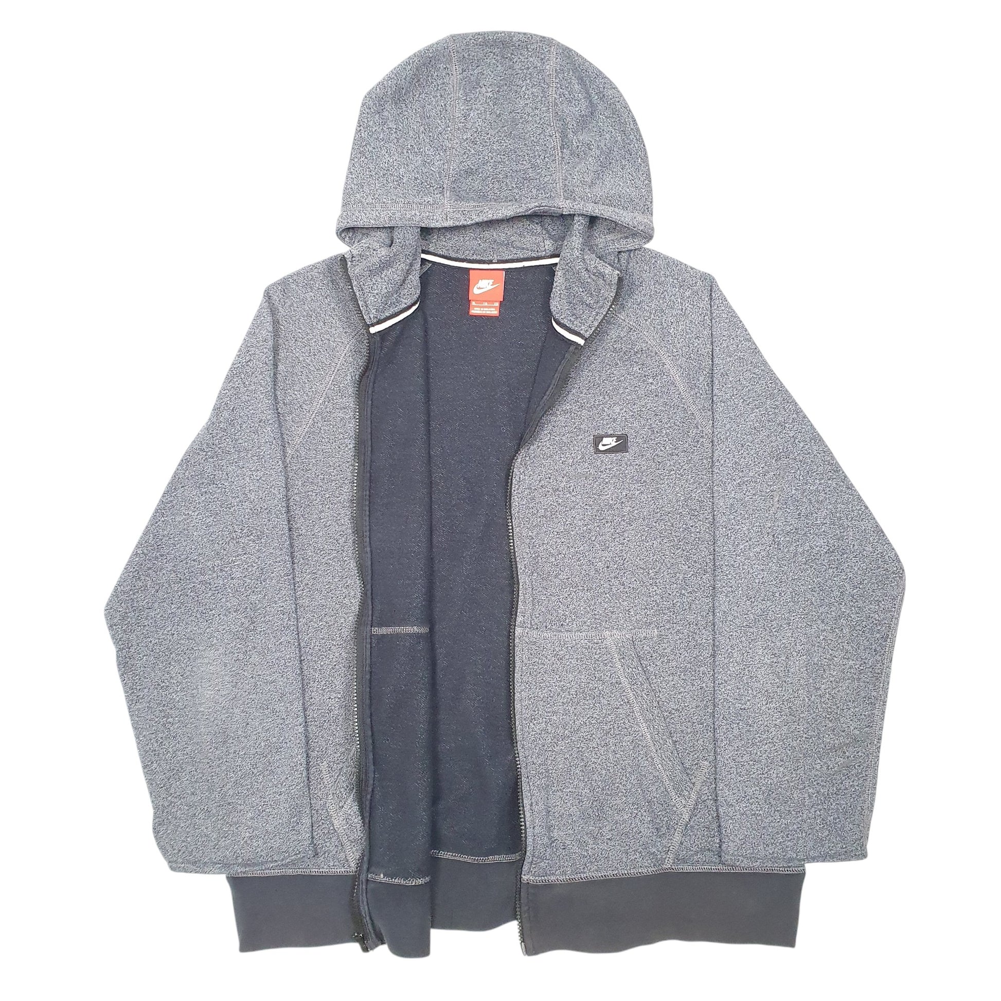 Mens Grey Nike Hoodie Full Zip Jumper