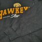 Mens Black Old Varsity Brand Iowa Hawkeyes American Football Hoodie Jumper