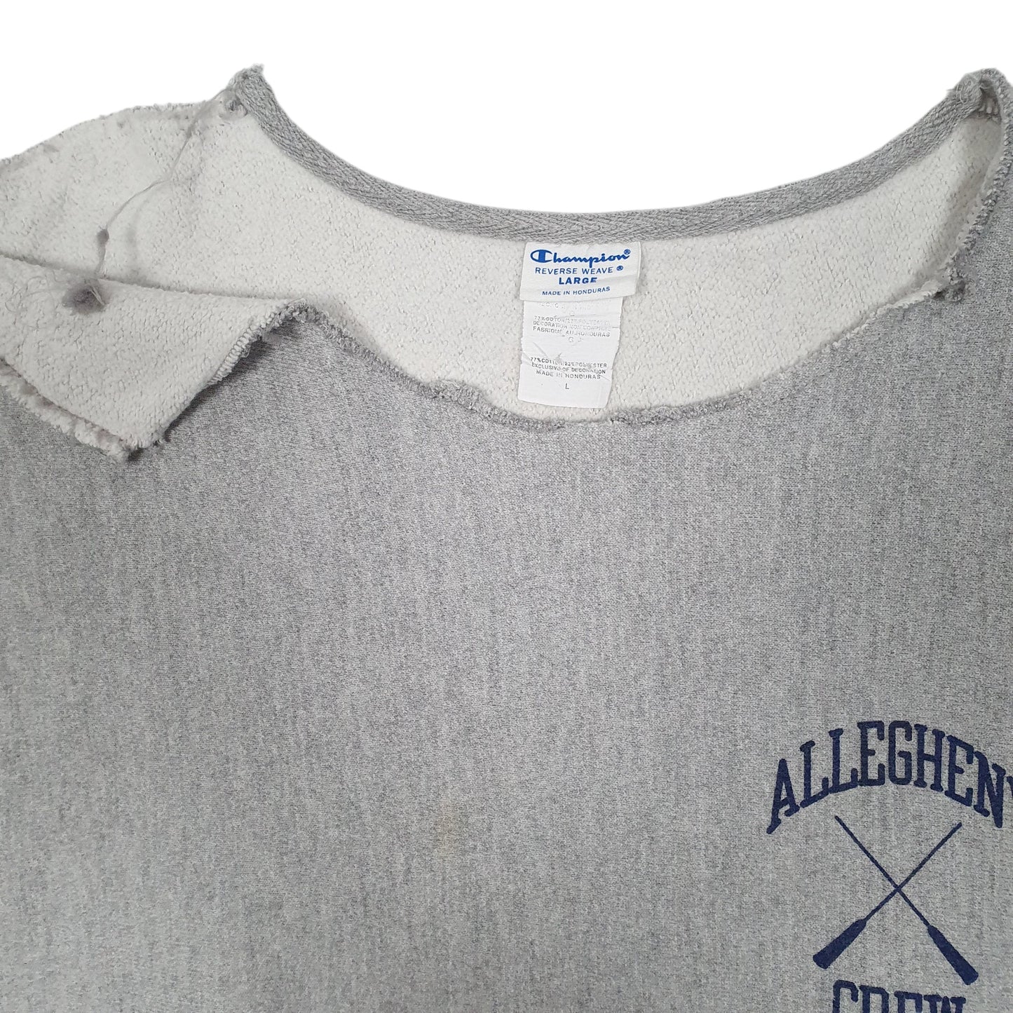 Mens Grey Champion Alleghen Crew Reverse Weave Crewneck Jumper