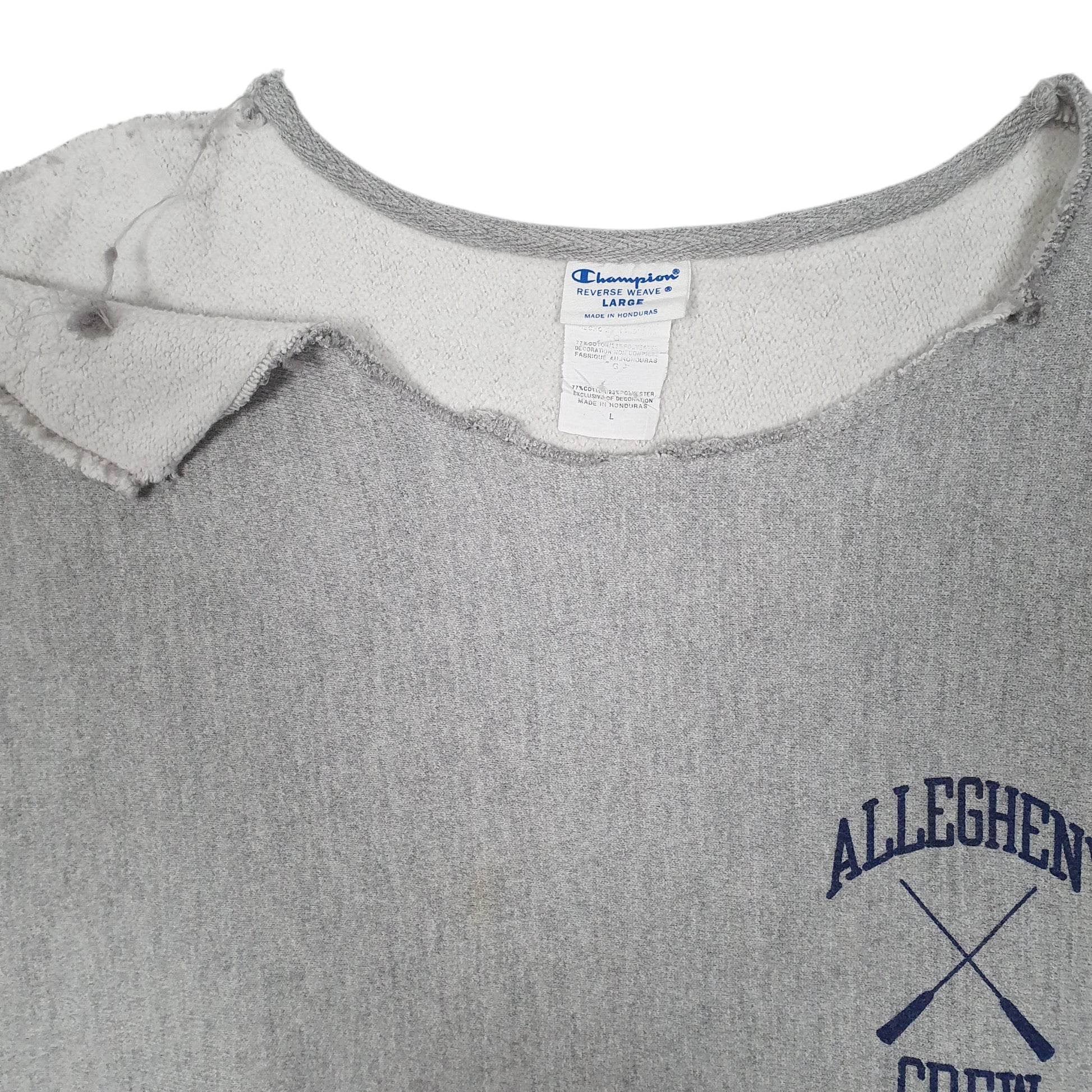 Mens Grey Champion Alleghen Crew Reverse Weave Crewneck Jumper