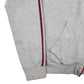Mens Grey Adidas Hoodie Tracksuit Top Full Zip Jumper