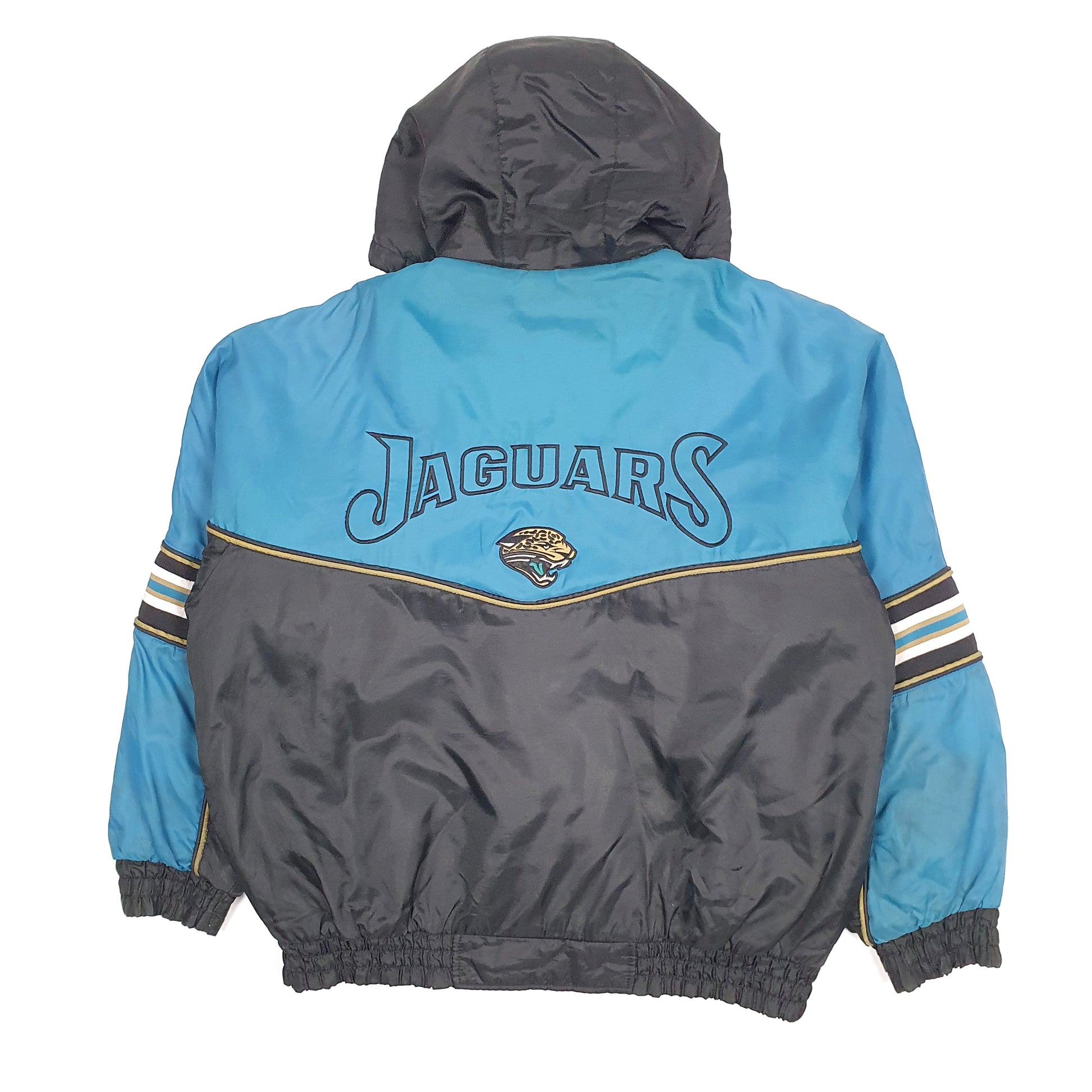 Mens Black NFL Game Day Vintage 1990s Jacksonville Jaguars  Coat