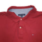 Mens Burgundy Tommy Hilfiger  Short Sleeve Polo Shirt