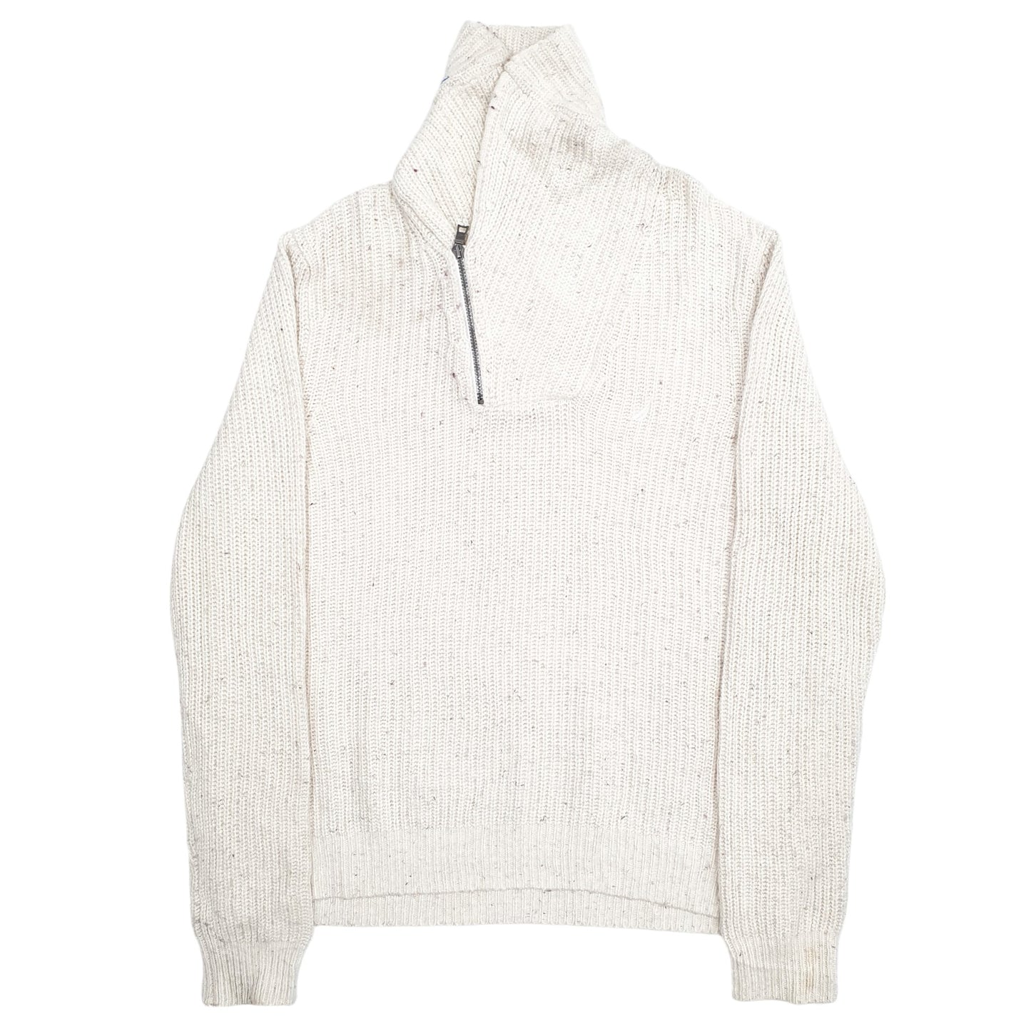 Womens Cream Nautica Knit Quarter Zip Jumper