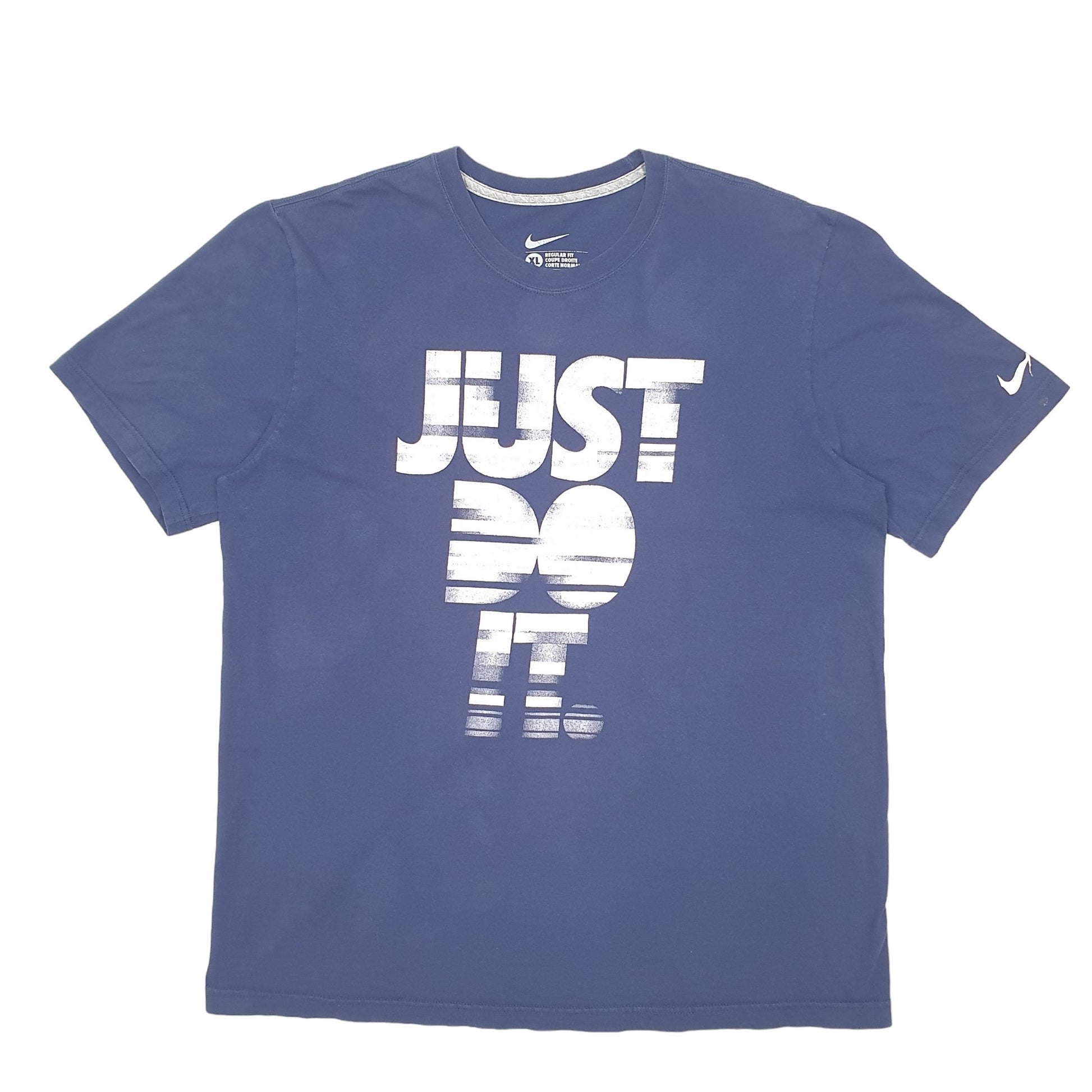 Mens Navy Puma Just Do It Short Sleeve T Shirt