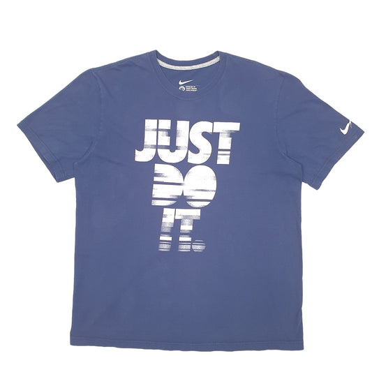 Mens Navy Puma Just Do It Short Sleeve T Shirt