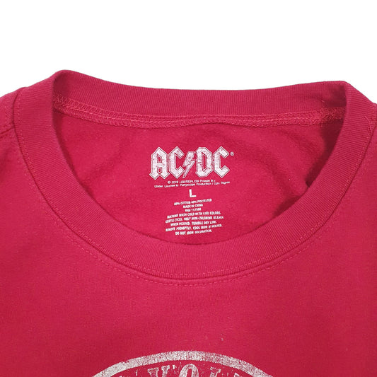 Womens Burgundy ACDC High Voltage Rock & Roll Crewneck Jumper