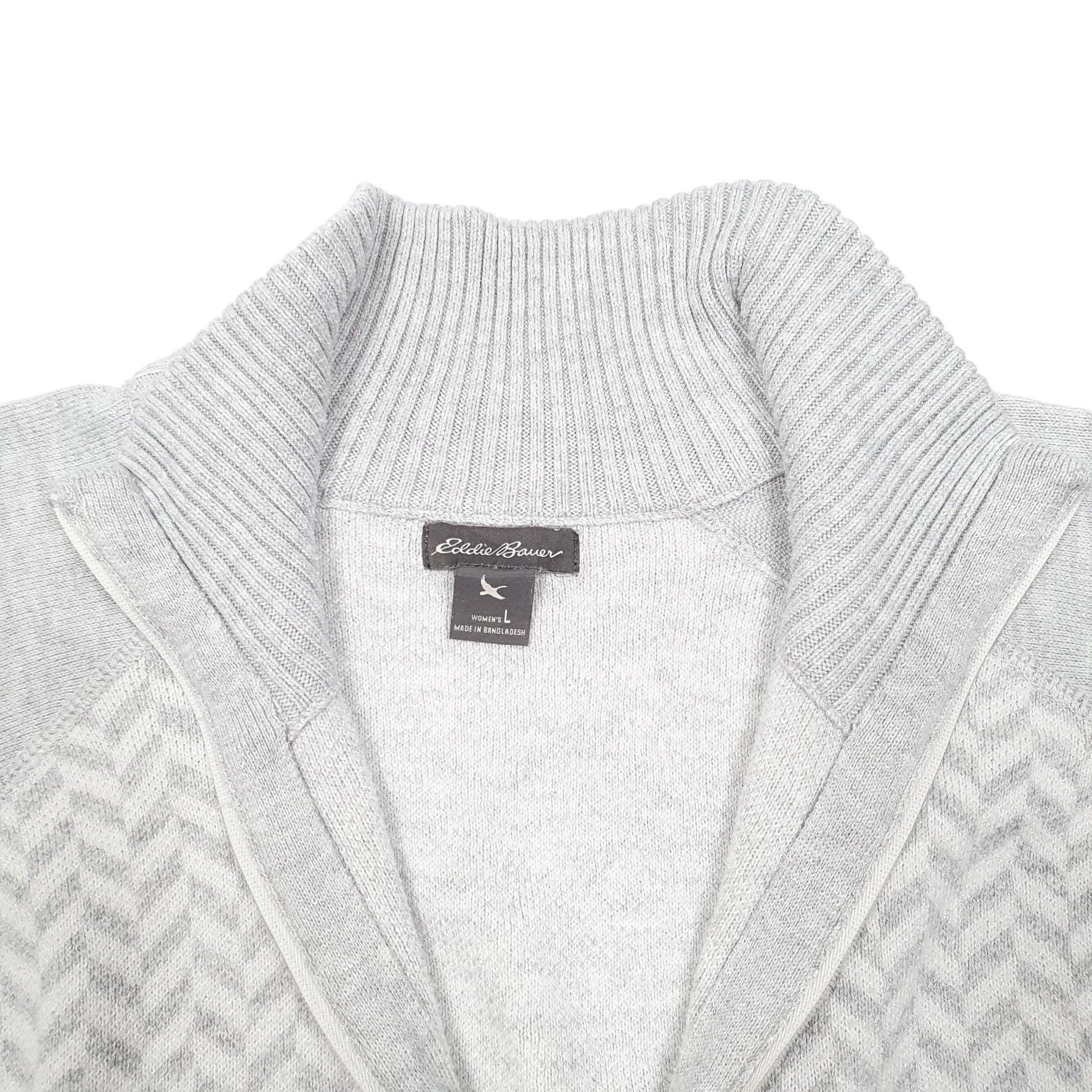 Womens Grey Eddie Bauer  Quarter Zip Jumper