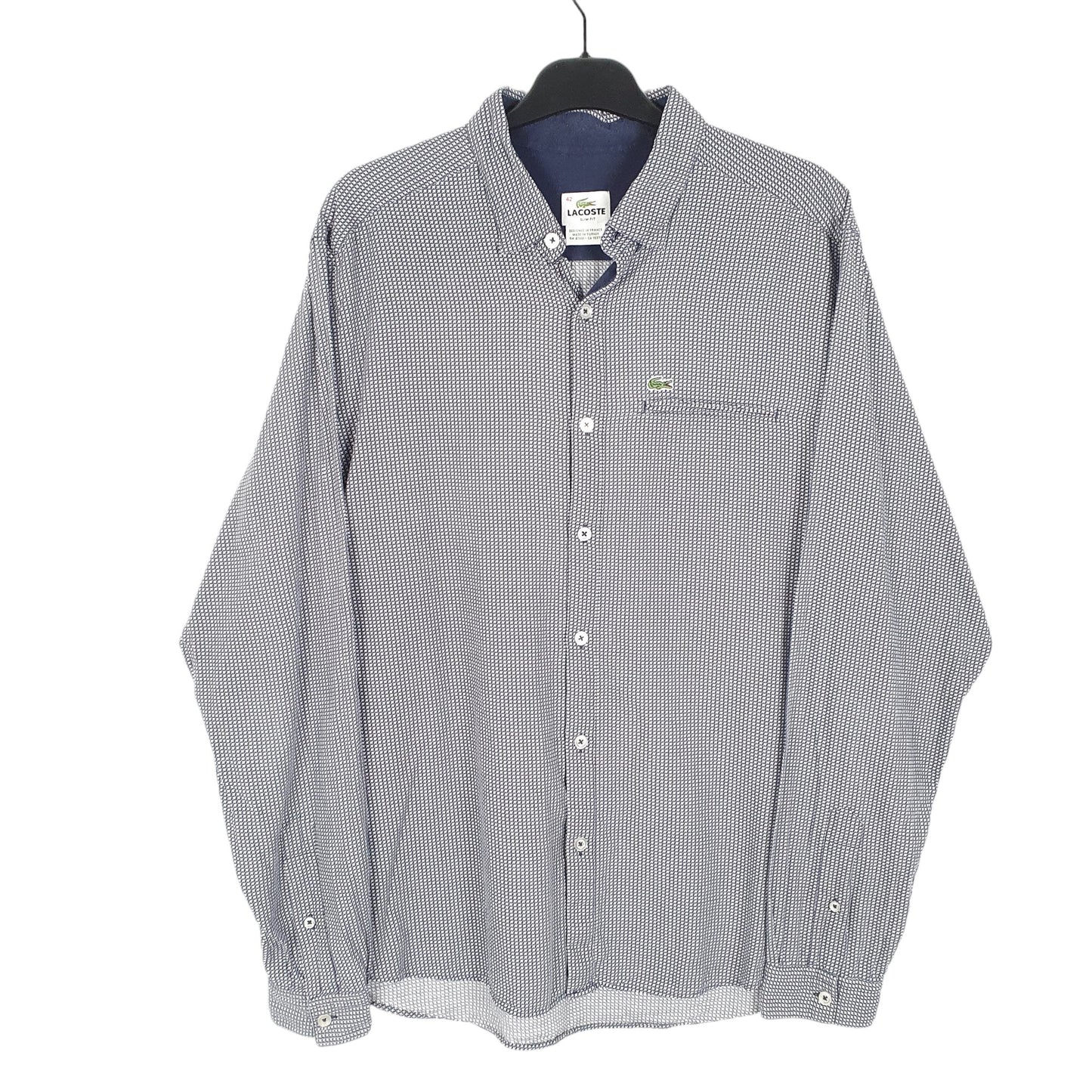 Mens Navy Lacoste Planes Long Sleeve Shirt