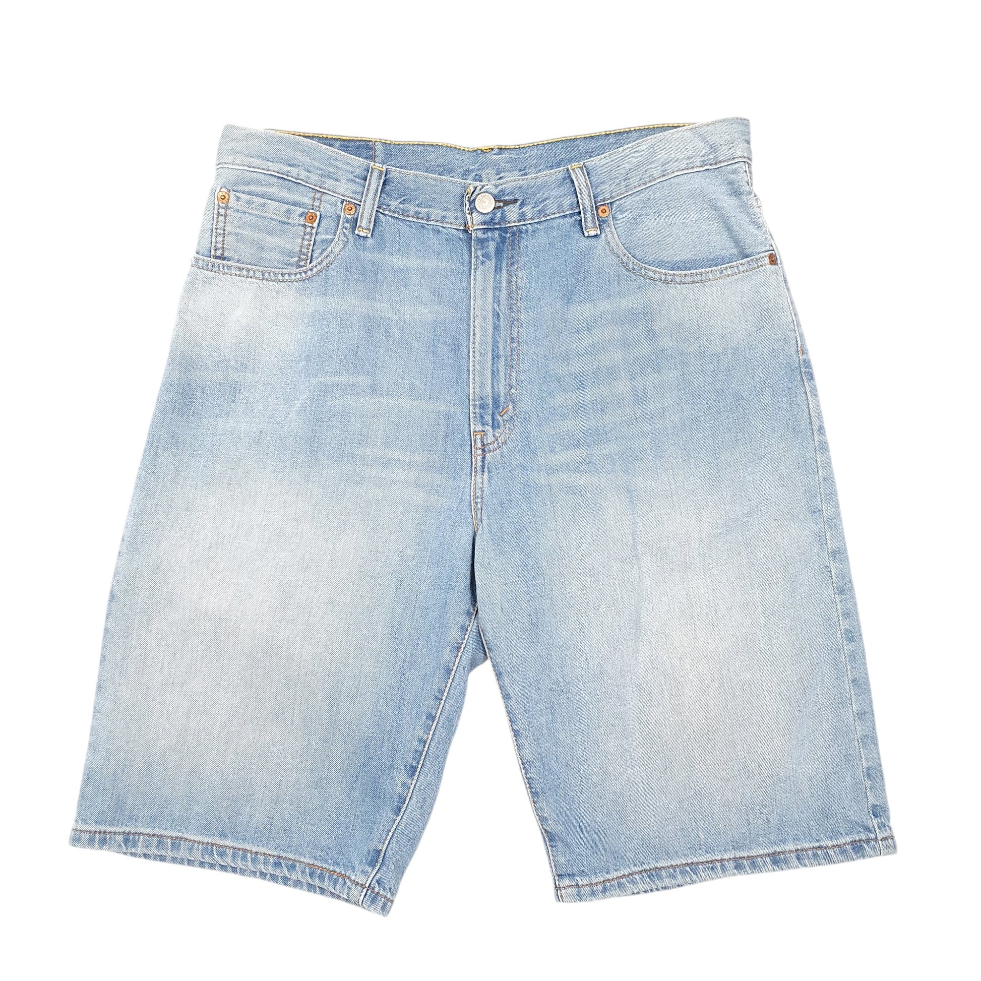 Mens Blue Levis Denim Jeans Jorts 569 Baggy Denim Shorts