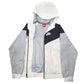 Mens White Nike Windrunner Hooded  Coat