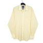 Mens Yellow Stafford Travel Easy Care Broadcloth Fitted Long Sleeve Shirt
