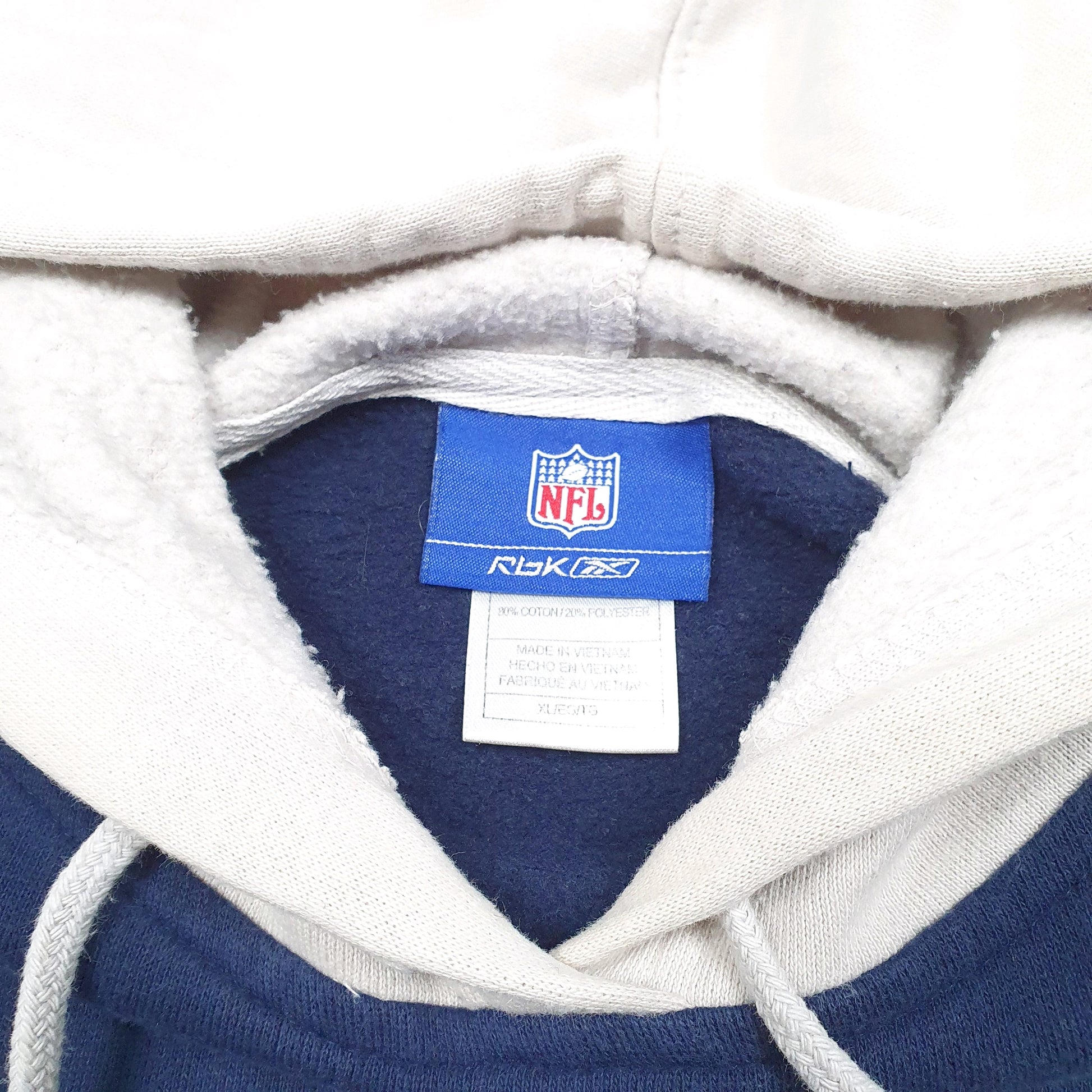 Mens Navy Reebok NFL Hall Of Fame Football Spellout Hoodie Jumper