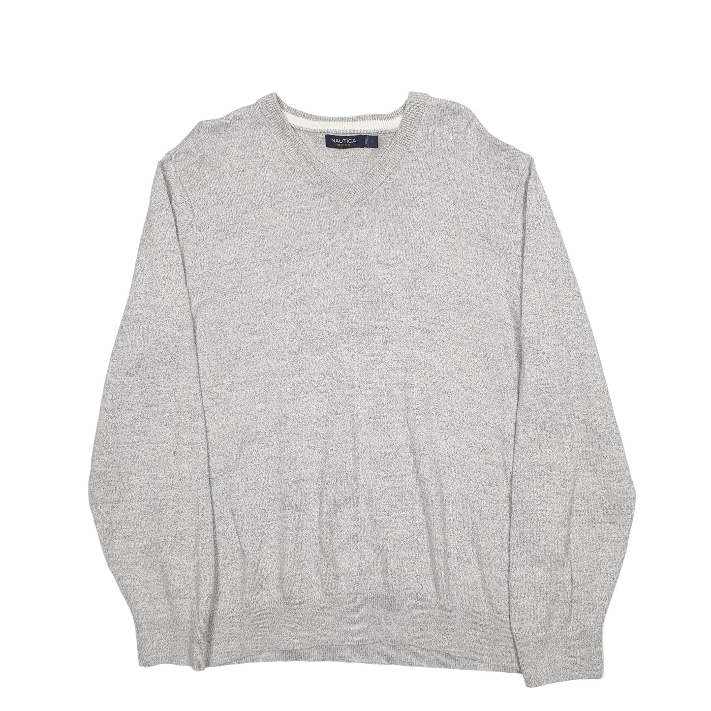 Mens Grey Nautica Knit Crewneck Jumper